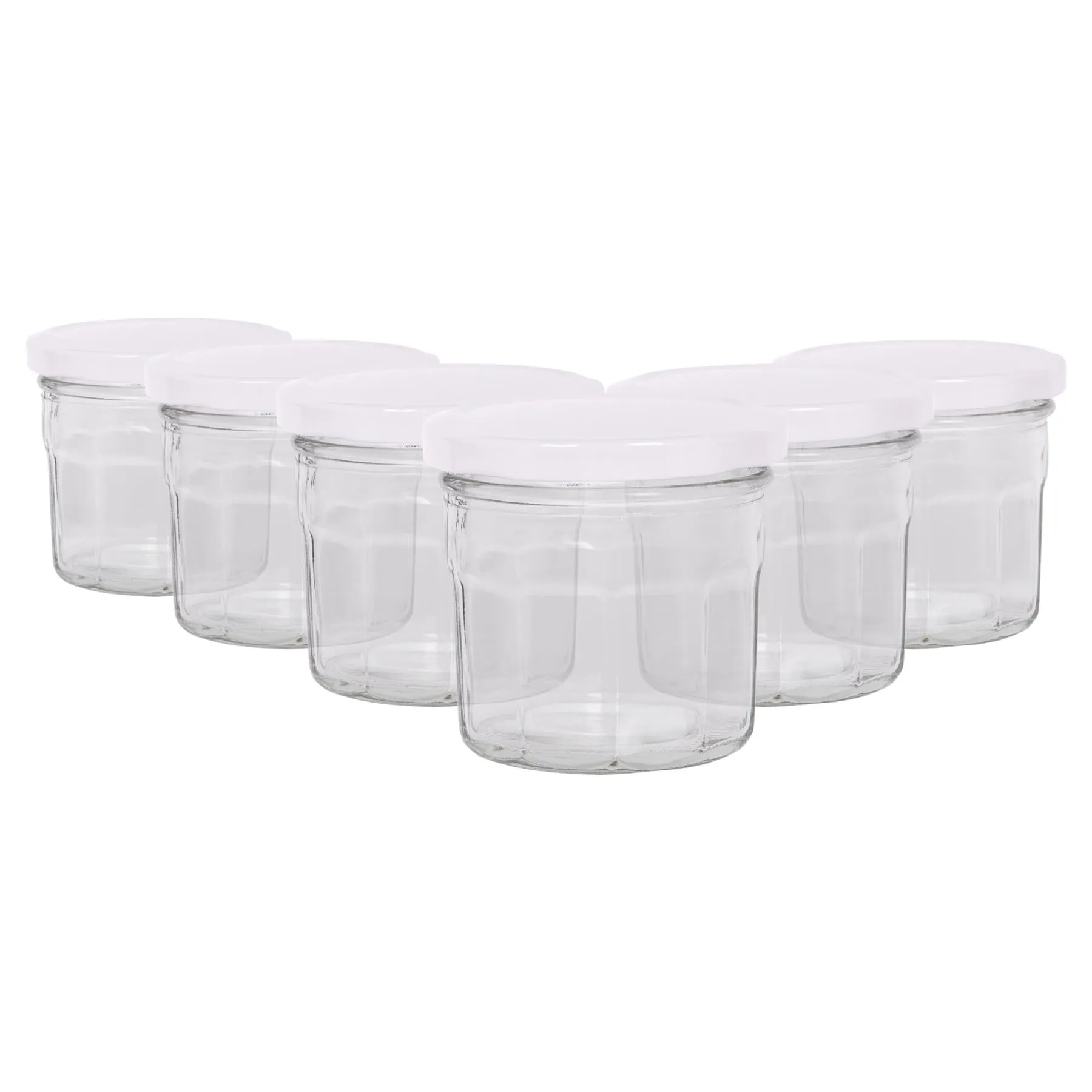 130ml Glass Jam Jars with Lids - Pack of 6 - By Argon Tableware