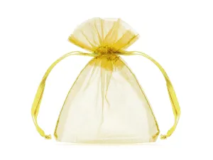 20 Gold Organza Bags 7.5 X10cm