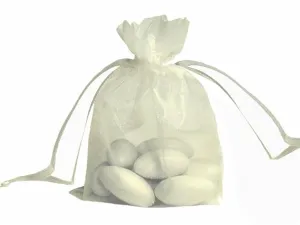 4x6 Ivory Sheer Organza Bags -10 pcs