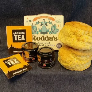 Coconut & Raspberry Cornish cream tea for  1 or 2