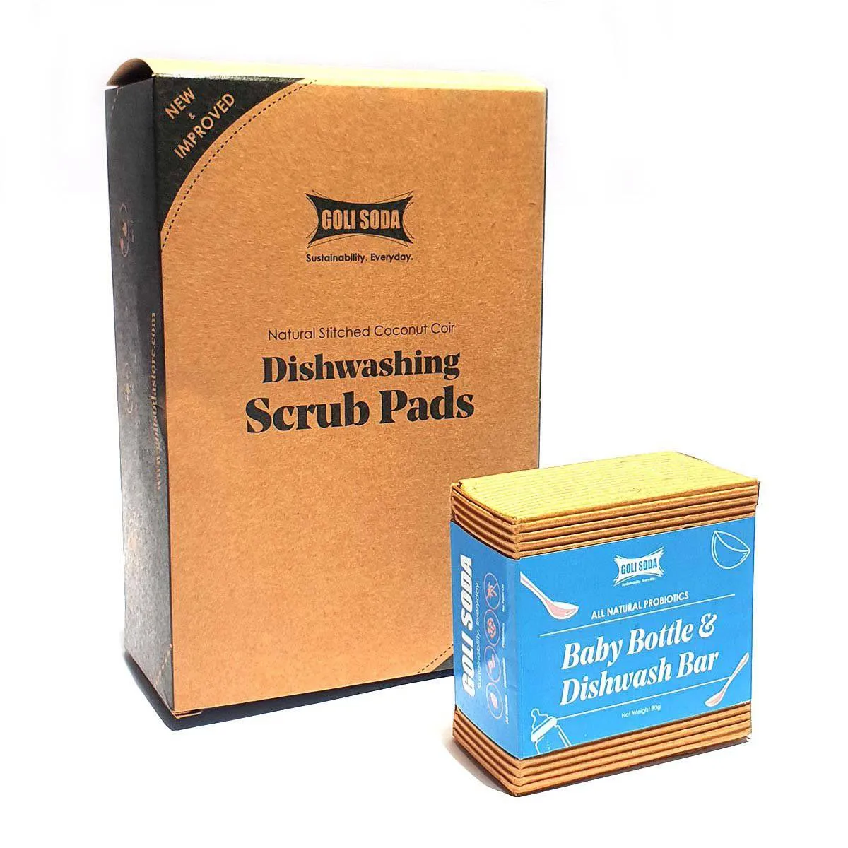Coconut Coir Scrub And Probiotic Baby Bottle & Dishwash Bar