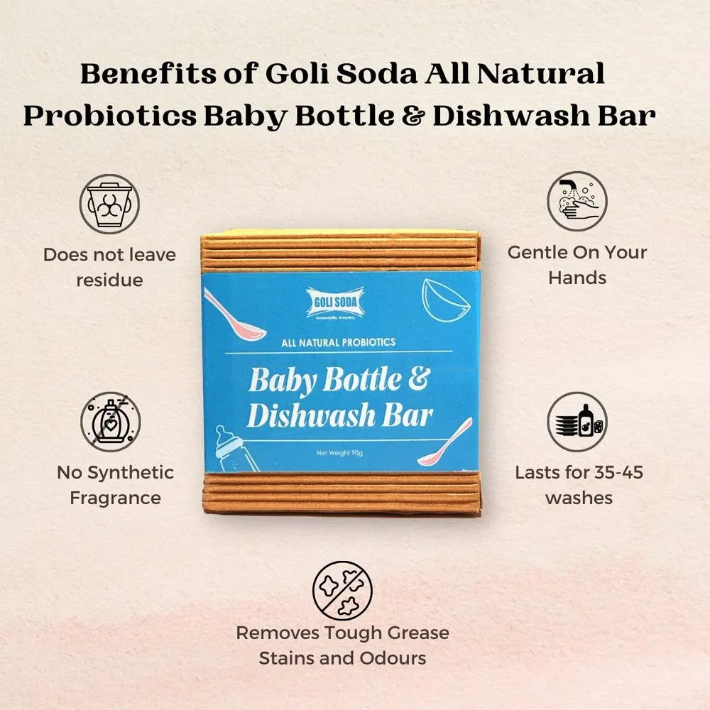 Coconut Coir Scrub And Probiotic Baby Bottle & Dishwash Bar