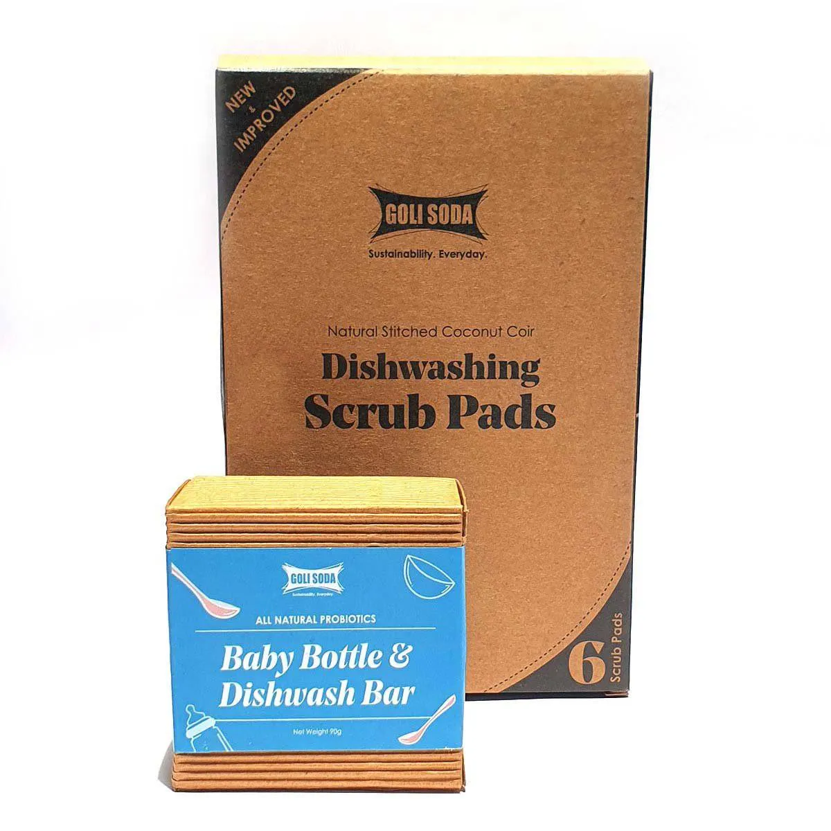 Coconut Coir Scrub And Probiotic Baby Bottle & Dishwash Bar