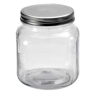 Cracker Jar w/ Brushed Metal Cover 2 qt.