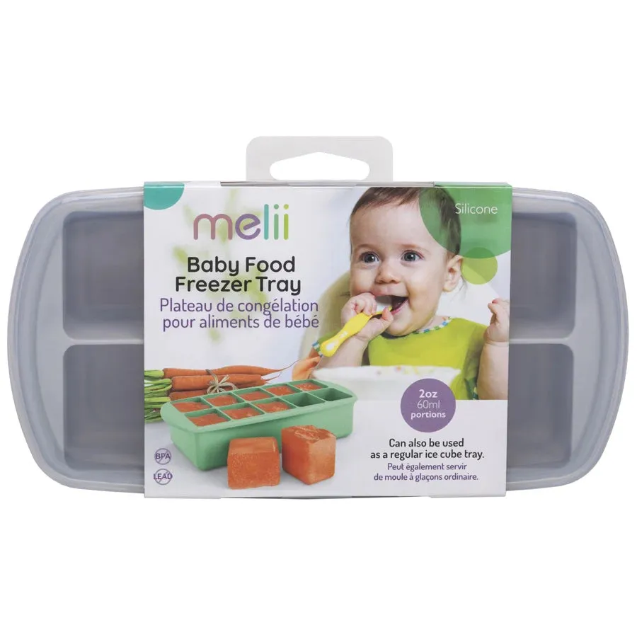 Melii Silicone Baby Food Freezer Tray 2 oz Grey