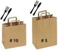 Paper Bags With Flat Handles (Custom Printed)