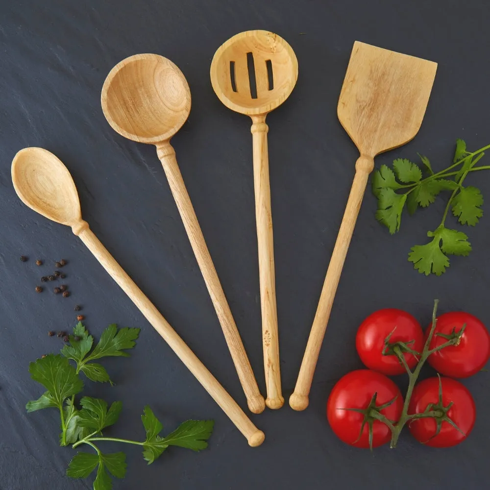 Rwanda Hand Carved Natural Beige Musave Wood Round Spoon