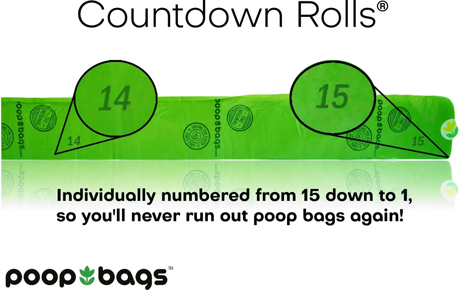 The Original Poop Bags - Countdown Rolls Poop Bags